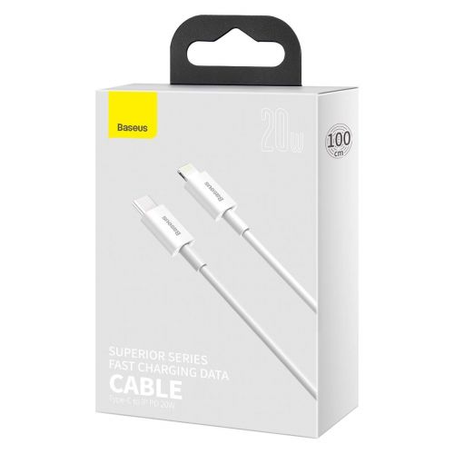 Baseus Type-C - Lightning Superior Series fast charging data cable PD 20W 1m White (CATLYS-A02) - Image 2