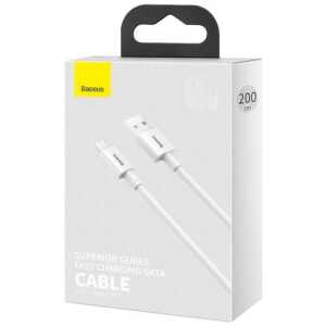 Baseus Type-C Superior series fast charging data cable 66W (11V/6A) 2m White (CATYS-A02)