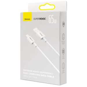 Baseus Type-C Superior Series SUPERVOOC 65W, 1m White (CAYS000902)