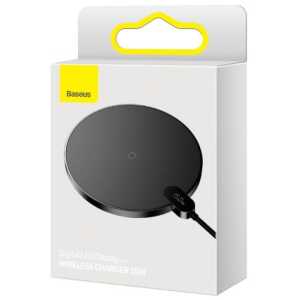 Baseus Wireless Charger Gen 2 Digital LED Display, 15W, Black (CCED000001)