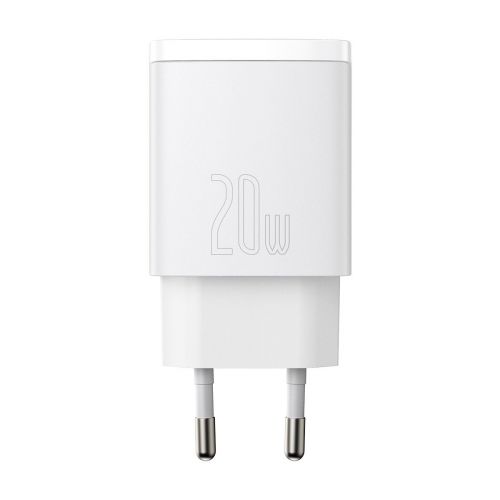 Baseus Travel Charger Compact Quick Charger U+C 20W EU White (CCXJ-B02) - Image 3