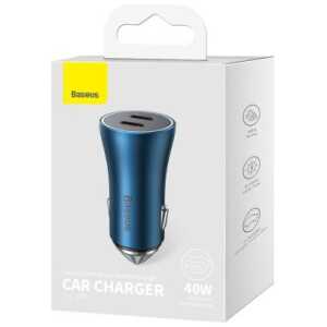 Baseus Car Charger Golden Contactor Pro fast Charger C+C 40W Blue (CGJP000003)