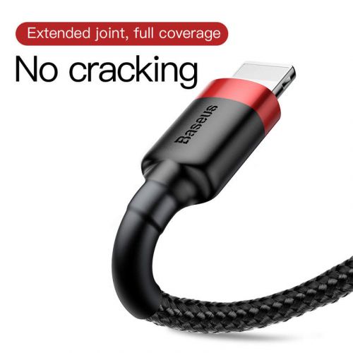 Baseus Lightning Cafule Cable 1.5A 2m Red + Black (CALKLF-C19) - Image 3