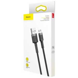 Baseus Micro USB Cafule Cable 1.5A 2m Gray + Black (CAMKLF-CG1)