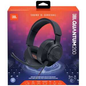 JBL Quantum 200 Headphone Wired Gaming Headset with Microphone, Black EU