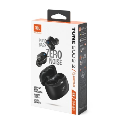 JBL Tune Buds 2 TWS Bluetooth Wireless In-Ear Earbuds Black EU - ONLY BOX DAMAGE - Image 2