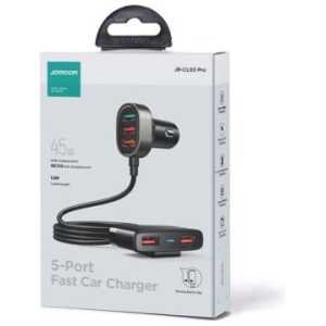 Joyroom Car Charger 5-in-1, U+U+U+U+U 45W, Black (JR-CL03-PRO)