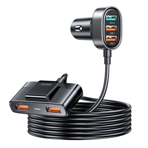 Joyroom Car Charger 5-in-1, U+U+U+U+U 45W, Black (JR-CL03-PRO) - Image 3