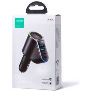 Joyroom Car Charger 4-in-1, Bluetooth Fm Transmitter C+C+U+Cigarette, PD 150W, Black (JR-CL21)