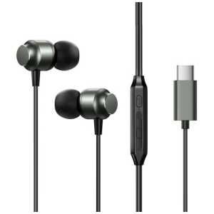 Joyroom Earphone Wired In-Ear Headphones with Remote and Microphone, Type-C USB, Gray EU (JR-EC06)