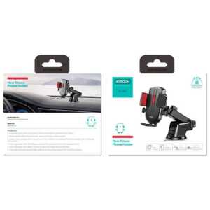 Joyroom Car Mount Clamp Holder (Dashboard and Windshield Version) with Extendable Arm, 210 rotation, 4-6.7 inch, Black (JR-OK3)