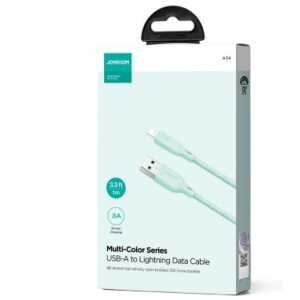 Joyroom USB - Lightning Cable Multi-Color Series A14, 480mb/s, 3A, 1.2m, Green (SA34-AL3)