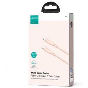 Joyroom USB - Lightning Cable Multi-Color Series A14, 480mb/s, 60W, 1m, Pink (SA34-CC3)