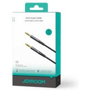 Joyroom Audio Cable Stereo, 3.5 mm Mini Jack, 1.2m, Black (SY-A08)