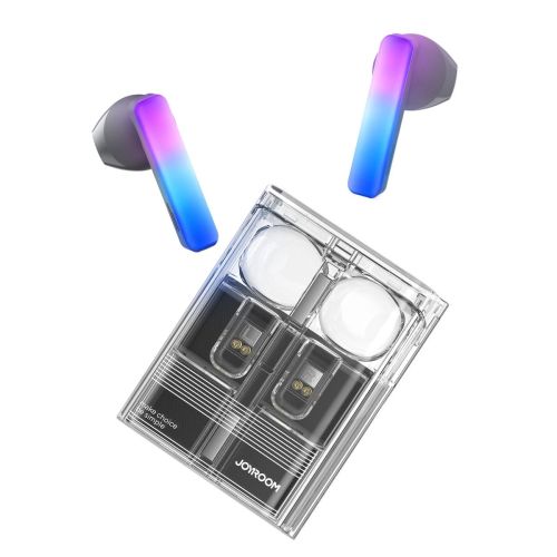 Joyroom Earphone IceLens Series Bluetooth True Wireless BT 5.3, TWS, AAC, SBC, HFP, A2DP, AVRCP, with LED Lights, Black (JR-TC1)