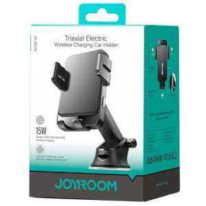 Joyroom Car Mount Magnetic Wireless Charger 2-in-1 (Dasboard and Version) 4.6 - 6.8 inch 15W, Black (JR-ZS219-DASH)