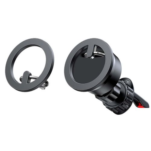 Joyroom Car Moun Magnetict Multifuctional Kit for Air Outlet (Car Holder, Magnetic Ring, Magnetic Cap) Black (JR-ZS294) - Image 3