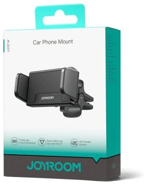 Joyroom Car Mount Clamp Holder (Air Outlet Version) 4.5-6.7 inch, Black (JR-ZS377) - Image 2