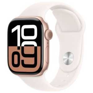 Apple Watch Series 10 GPS 46mm Rose Gold Alu Case, Light Blush Sport Band M/L EU MWWU3