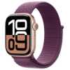 Apple Watch Series 10 GPS 46mm Rose Gold Alu case, Plum Sport Loop EU MWWV3