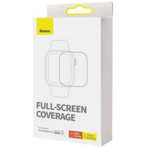 Baseus iWatch 0,2 mm, NanoCrystal Protective Film for Apple Watch 7/8/9, 41mm (2pcs) with mounting kit, Transparent (P6001510B201-02)