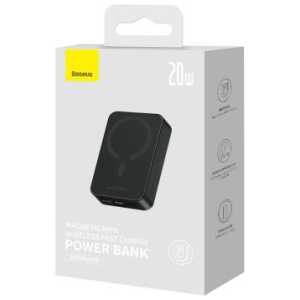 Baseus Power Bank Magnetic Mini (MagSafe Compatible), 20W, 20000 mAh, with Type-C Cable, 0.30m, Black EU (PPCX150001)