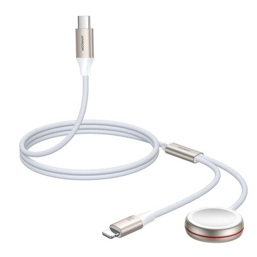 Joyroom Wireless Apple Watch Charger with Type-C and Lightning cable 1.5m, 3.5W, White (S-IW012) - Image 3