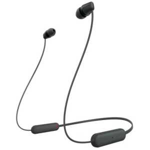 Sony WI-C100 Bluetooth Wireless In-Ear Headphones, BT 5.0, Remote Control, Black EU