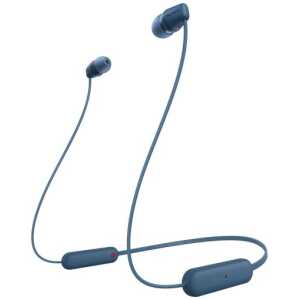 Sony WI-C100 Bluetooth Wireless In-Ear Headphones, BT 5.0, Remote Control, Blue EU