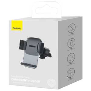 Baseus Car Mount Easy Control Clamp Holder (Air Outlet Version) Black (SUYK000101)