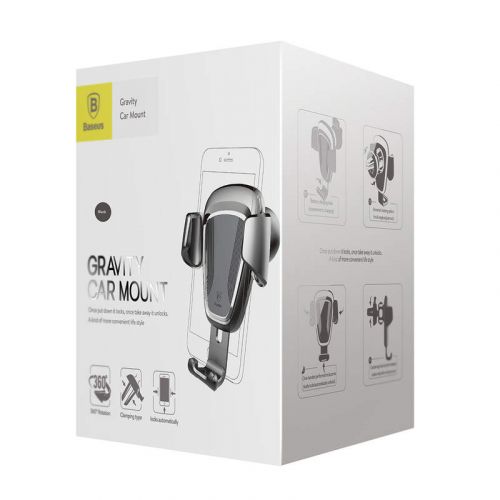 Baseus Car Mount Gravity Phone holder Black (SUYL-01) - Image 2