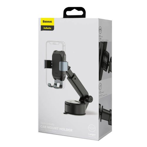 Baseus Car Mount Tank Gravity Phone holder with suction base Tarnish Black (SUYL-TK01) - Image 2