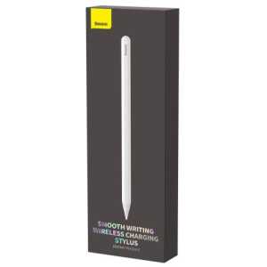 Baseus Tablet Tool Active Stylus Pen Wireless Charging with LED Indicator + Active Replaceable Tip for iPad, White (SXBC020002)