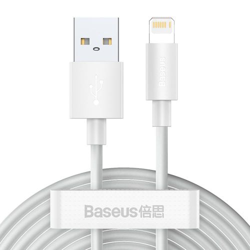 Baseus Lightning Simple Wisdom cable (2pcs/set) 2.4A 1.5m White (TZCALZJ-02) - Image 3