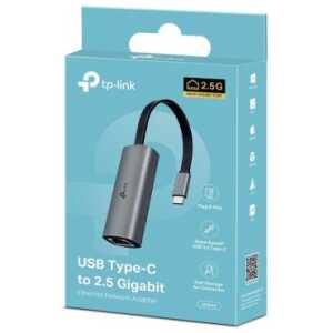 TP-Link Network Adapter UE302C Type-C to Ethernet RJ45, 2500Mb/s, Black EU