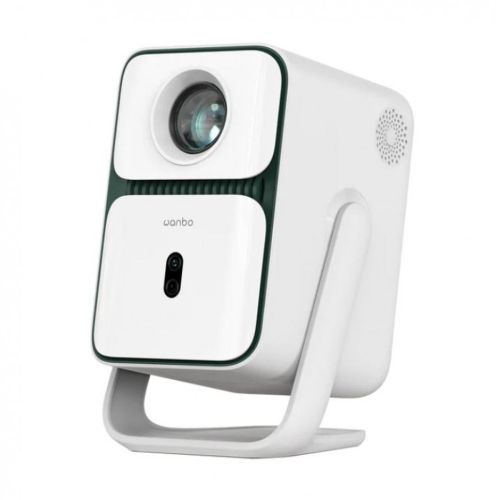 Wanbo Projektor T2 Ultra Portable Full HD 1080P, Android TV 11 with 120 degree Gimbal Mount, White EU