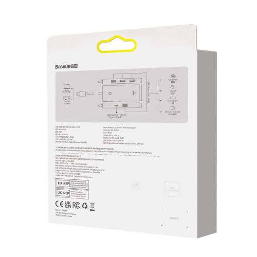 Baseus HUB Lite Series adapter (USB-A to 4xUSB-A 3.0 5Gb/s) Black (WKQX030101) - Image 3