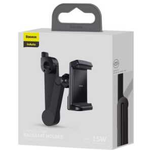 Baseus Car Mount Wireless Charger Energy Storage Backseat phone holder 15W Black (WXHZ-01)