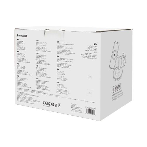 Baseus Wireless Charger Swan stand 3-in-1 Magnetic charger with TypeC cable 15W, 1m Black (WXTE000101) - Image 3