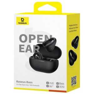 Baseus Earphone Bluetooth Bass 15 Clip Wireless Headphones, BT 5.4, Black EU (A00079500113-00)