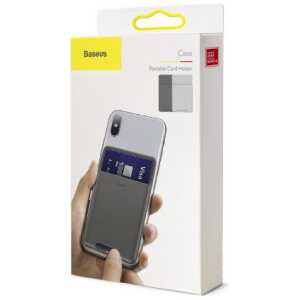 Baseus Tool Card Bag Back stick silicone French Gray (ACKD-B0G)