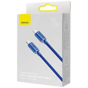 Baseus Type-C - Lightning cable, Crystal Shine Series Fast Charging Data Cable, 20W, 1.2m, Blue (CAJY000203)