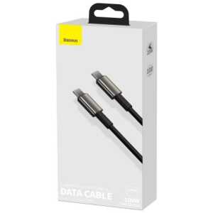 Baseus Type-C - Type-C cable Tungsten Gold Fast charging and data 100W (20V/5A) 1m Black (CATWJ-01)