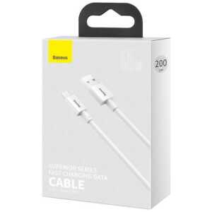 Baseus Type-C Superior series fast charging data cable 66W (11V/6A) 2m White (CATYS-A02)