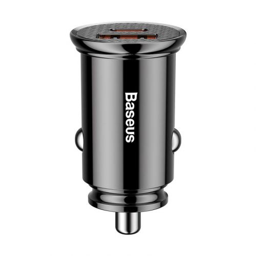Baseus Car Charger Circular Plastic A+C PPS PD3.0 + QC4.0 + 30W Black (CCALL-YS01) - Image 3