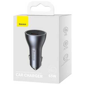 Baseus Car Charger Golden Contactor Pro C+C+U 65W Dark Gray (CGJP010013)