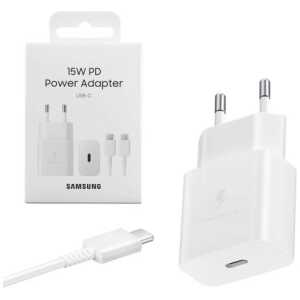 Samsung Travel Charger 15W EP-T1510X with Type-C to Type-C cable (1m) White EU (EP-T1510XWEGEU)