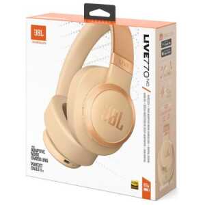JBL LIVE 770NC Bluetooth Wireless On-Ear Headphones Sandstone EU - ONLY BOX DAMAGE