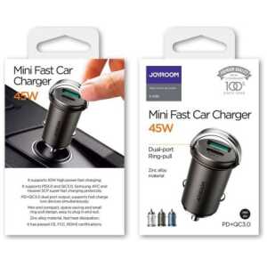 Joyroom Car Charger C+U, 12V/24V, 45W, Black (C-A35)