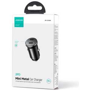 Joyroom Car Charger Mini, C+C, 30W, Black (JR-CCN06)